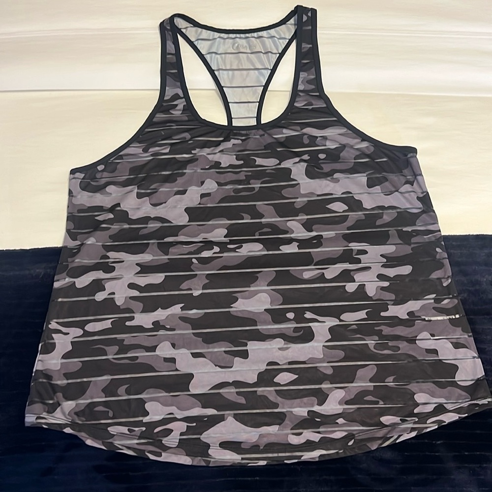ZYIA Active Racerback Black Camo Top